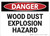 Danger: Wood Dust Explosion Hazard - Wall Sign