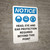 Notice: Head Eye Ear Protection Required Portrait with Icon - Wall Sign