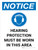 Notice: Hearing Protection Must be Worn in This Area Portrait with Icon - Wall Sign