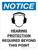 Notice: Hearing Protection Required Beyond This Point Portrait with Icon - Wall Sign