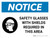 Notice: PPE Safety Glasses Shields Required in Area Landscape with Icon - Wall Sign