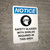 Notice: PPE Safety Glasses Shields Required in Area Portrait with Icon - Wall Sign