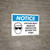 Notice: PPE Visitors Must Wear Eye Protection Landscape with Icon - Wall Sign