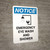 Notice: Emergency Eye Wash and Shower Portrait with Icon - Wall Sign