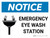 Notice: Emergency Eye Wash Station Landscape with Icon - Wall Sign