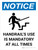 Notice: Handrails Use Is Mandatory at All Times Portrait with Icon - Wall Sign