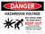 Danger: Hazardous Voltage Will Shock, Burn, Or Cause Death Landscape - Wall Sign