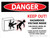 Danger: Keep Out! Hazardous Voltage Inside Landscape - Wall Sign