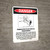 Danger: Energized Electrical Equipment - Obstructions Will Cause Delays Portrait - Wall Sign