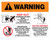Warning: Hazardous Voltage And Equipment - Multiple Hazards Landscape - Wall Sign