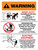 Warning: Hazardous Voltage And Equipment - Multiple Hazards Portrait - Wall Sign