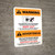 Warning: Hazardous Voltage Inside Can Shock, Burn, Or Cause Death - Keep Out Bilingual Spanish Landscape - Wall Sign