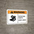 Warning: Rotating Parts Keep Away ANSI Landscape - Wall Sign