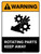 Warning: Rotating Parts Keep Away ANSI Portrait - Wall Sign