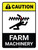 Caution: Farm Machinery ANSI Portrait - Wall Sign