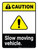 Caution: Slow Moving Vehicle ANSI Portrait - Wall Sign
