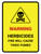 Warning Herbicides Fire Will Cause Fumes Portrait - Wall Sign