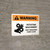 Warning: Rotating Machinery Keep Remaining Landscape - Wall Sign