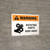 Warning: Rotating Parts Keep Away Landscape - Wall Sign