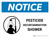 Notice: Pesticide Decontamination Shower Landscape - Wall Sign