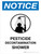 Notice: Pesticide Decontamination Shower Portrait - Wall Sign