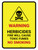 Warning Herbicides Fire No Smoking Portrait - Wall Sign