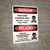 Danger: Pesticide Storage Area Fire Bilingual Spanish Portrait - Wall Sign