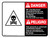 Danger: All Unauthorized Personnel Keep Out Empty Bilingual Spanish ANSI Landscape - Wall Sign