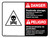 Danger: Pesticide Storage Hazardous Bilingual Spanish ANSI Landscape - Wall Sign