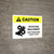 Caution: Rotating Machinery Keep Remaining Landscape - Wall Sign