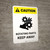 Caution: Rotating Parts Keep Away Portrait - Wall Sign