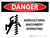 Danger: Agricultural Machinery Operating Landscape - Wall Sign