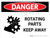 Danger: Rotating Parts Keep Away Landscape - Wall Sign
