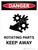 Danger: Rotating Parts Keep Away Portrait - Wall Sign