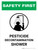 Safety First: Pesticide Decontamination Shower Portrait - Wall Sign