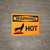 Warning: Hot Landscape With Hot Surface Icon - Wall Sign