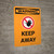 Warning: Keep Away Portrait With Icon - Wall Sign