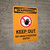 Warning: Keep Out - No Unauthorized Entry Portrait With Icon - Wall Sign