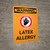 Warning: Latex Allergy Portrait With Icon - Wall Sign