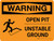 Warning: Open Pit Unstable Ground Landscape With Icon - Wall Sign