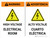 Warning: High Voltage Electrical Room Bilingual Spanish Landscape