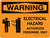 Warning: Electrical Hazard - Authorized Personnel Only Landscape With Icon - Wall Sign