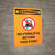 Warning: No Forklifts Beyond This Point Portrait With Icon - Wall Sign