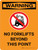 Warning: No Forklifts Beyond This Point Portrait With Icon - Wall Sign