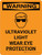 Warning: Ultraviolet Light - Wear Eye Protection Portrait With Icon - Wall Sign