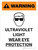 Warning: Ultraviolet Light - Wear Eye Protection Portrait With Icon - Wall Sign