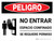 Danger: Permit Required No Entry Spanish Landscape With Icon - Wall Sign