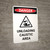 Danger: Unloading Caustic Area Portrait With Icon - Wall Sign