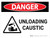 Danger: Unloading Caustic Landscape With Icon - Wall Sign