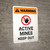 Warning: Active Mines Keep Out Portrait With Icon - Wall Sign